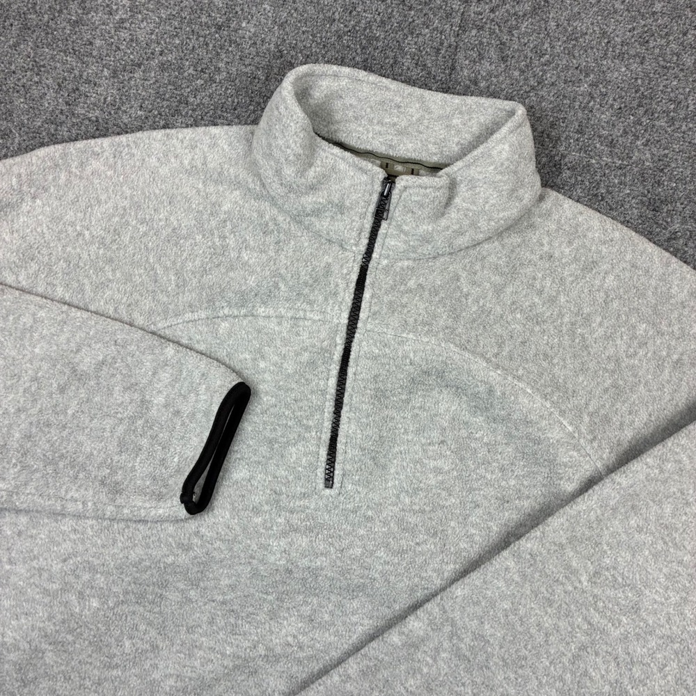 Consensus Sportswear Mens Quarter Zip Fleece Pullover Gray Mock Neck Medium